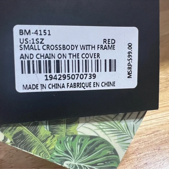 BADGLEY MISCHKA NWT Vegan Leather Red Crossbody - Picture 7 of 7